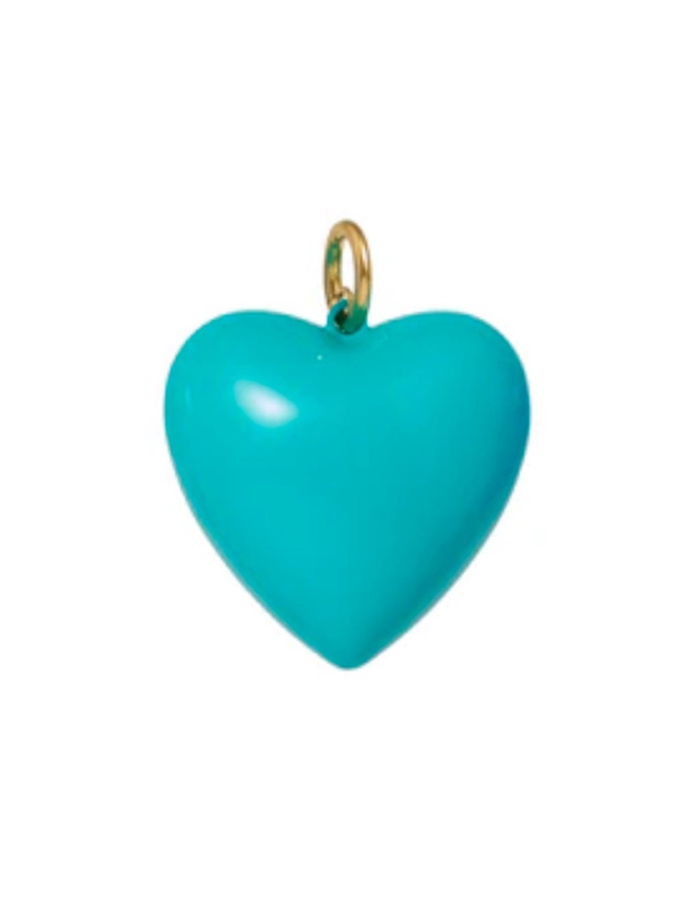 Roxanne Assoulin The Big Puffy Heart Charms Dark Durquoise Charm